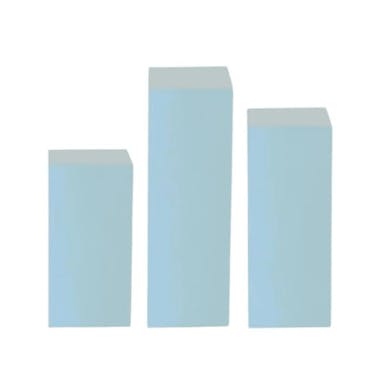 Hire Blue Square Plinths - Set of 3